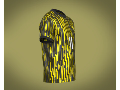 Soccer Football Ash and Yellow Jersey Player-11 3D Model