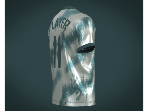 Soccer Football Ash Jersey Player-11 3D Model