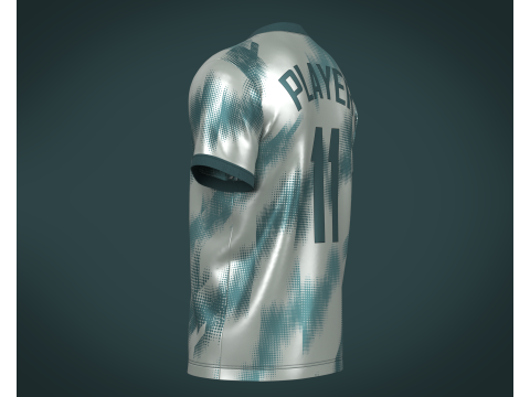 Soccer Football Ash Jersey Player-11 3D Model
