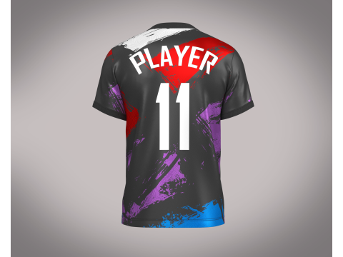 Soccer Football Ash with Multi color Jersey Player 11 3D in 3DExport