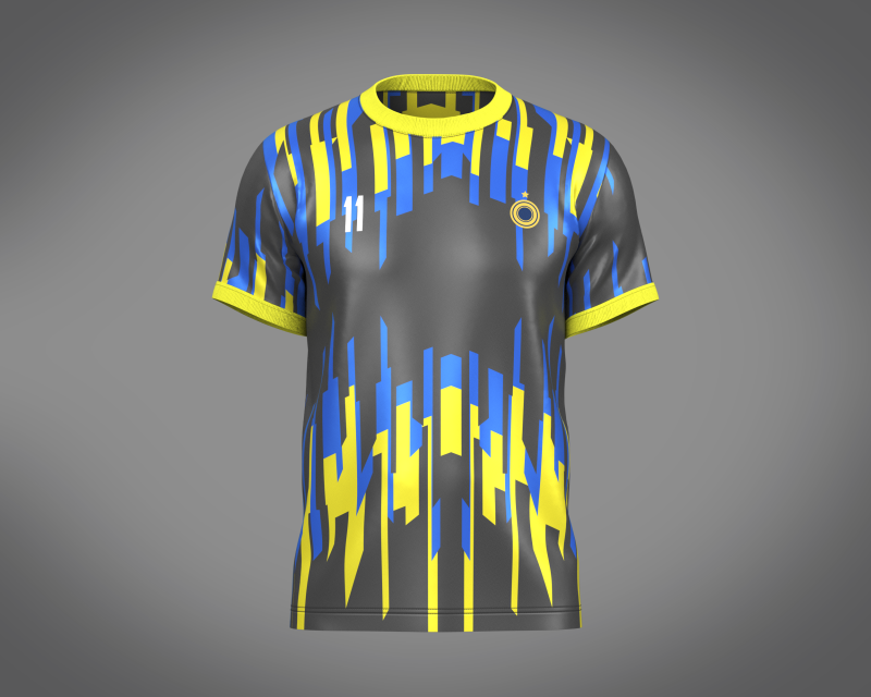 Soccer Football Black and Blue Jersey Player-11 3Dモデル .c4d .max .obj .3ds .fbx .stl .blend 