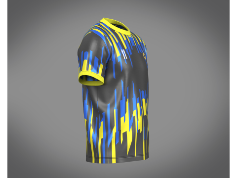 Soccer Football Black and Blue Jersey Player-11 3Dモデル