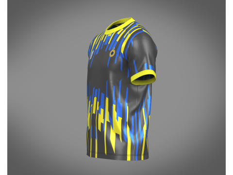 Soccer Football Black and Blue Jersey Player-11 3Dモデル