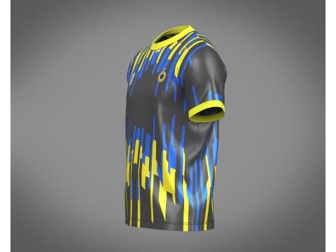 Soccer Football Black and Blue Jersey Player-11 3D Model
