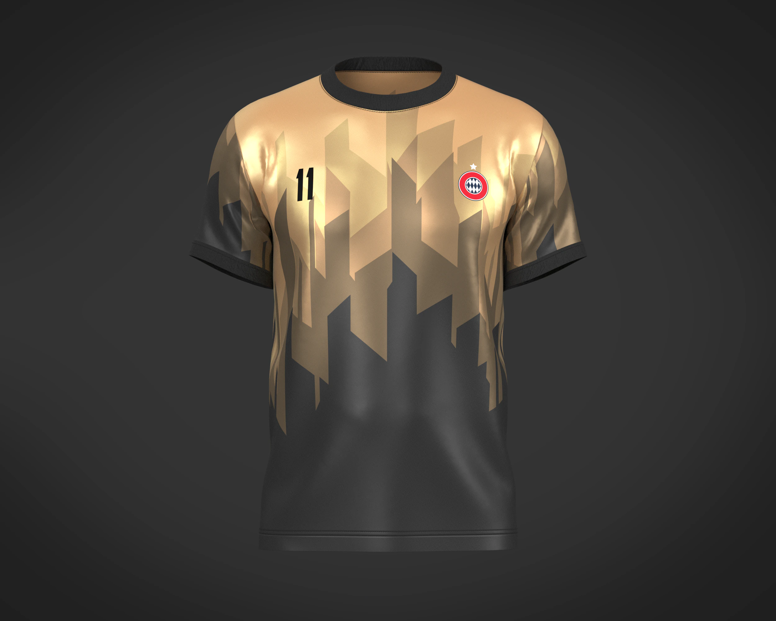 Soccer Football Black and Brown Jersey Player-11 3D Model .c4d .max .obj .3ds .fbx .stl .blend 