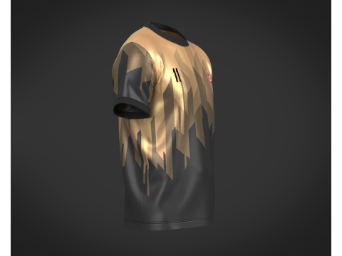 Soccer Football Black and Brown Jersey Player-11 3D Модель