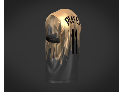 Soccer Football Black and Brown Jersey Player-11 3D Модель