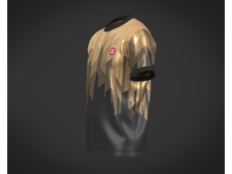 Soccer Football Black and Brown Jersey Player-11 3D Модель