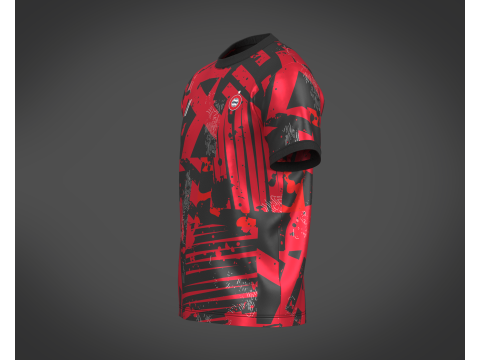 Soccer Football Black and Red Jersey Player-11 3D Model
