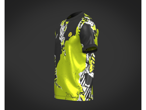 Soccer Football Black and White with Yellow Jersey Player-11 3D Model