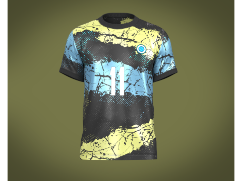Soccer Football Black Jersey Player-11 3Dモデル