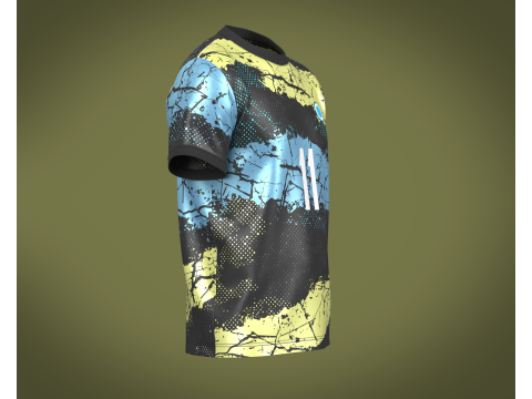 Soccer Football Black Jersey Player-11 3D 模型