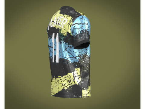 Soccer Football Black Jersey Player-11 3D 模型