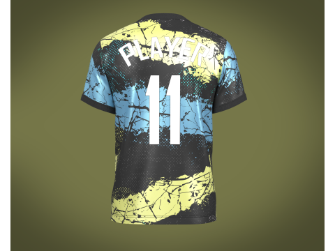 Soccer Football Black Jersey Player-11 3D 模型