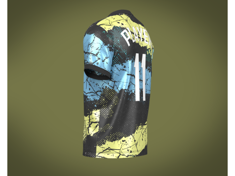 Soccer Football Black Jersey Player-11 3D 模型