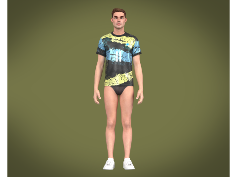 Soccer Football Black Jersey Player-11 3D 模型