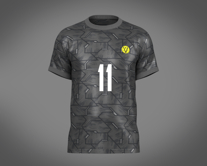 Soccer Football Black with Gray Jersey Player-11 Modelo 3D .c4d .max .obj .3ds .fbx .stl .blend 