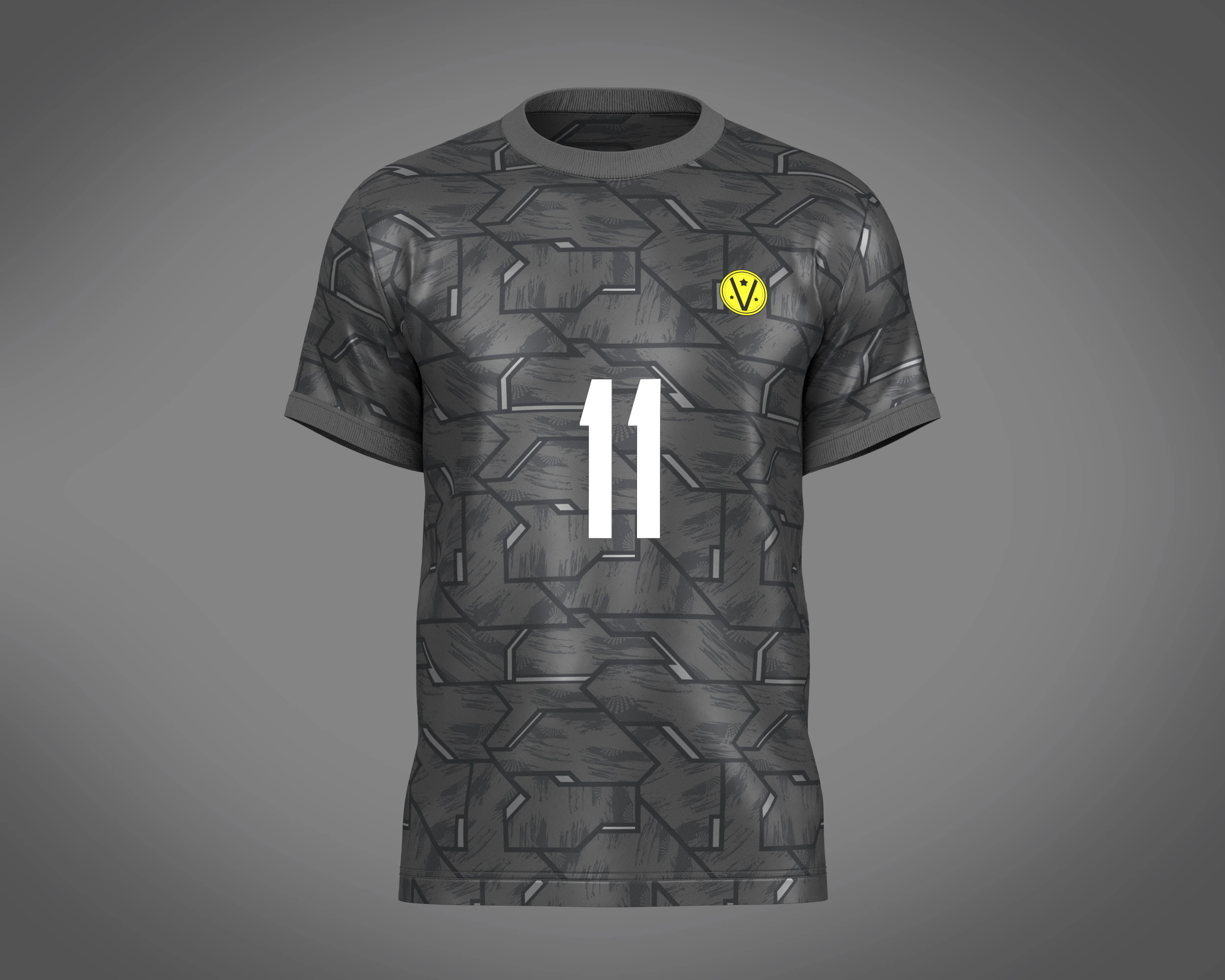 Futebol Futebol Preto com Camisa Cinza Player-11 Modelo 3D .c4d .max .obj .3ds .fbx .stl .blend 