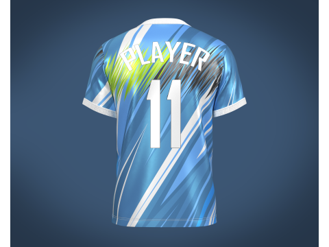 Soccer Football Blue and White Jersey Player-11 3D Model