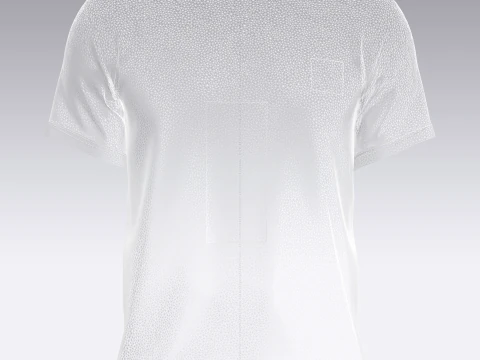 Jogador de camisa azul e branca de futebol-11 Modelo 3D