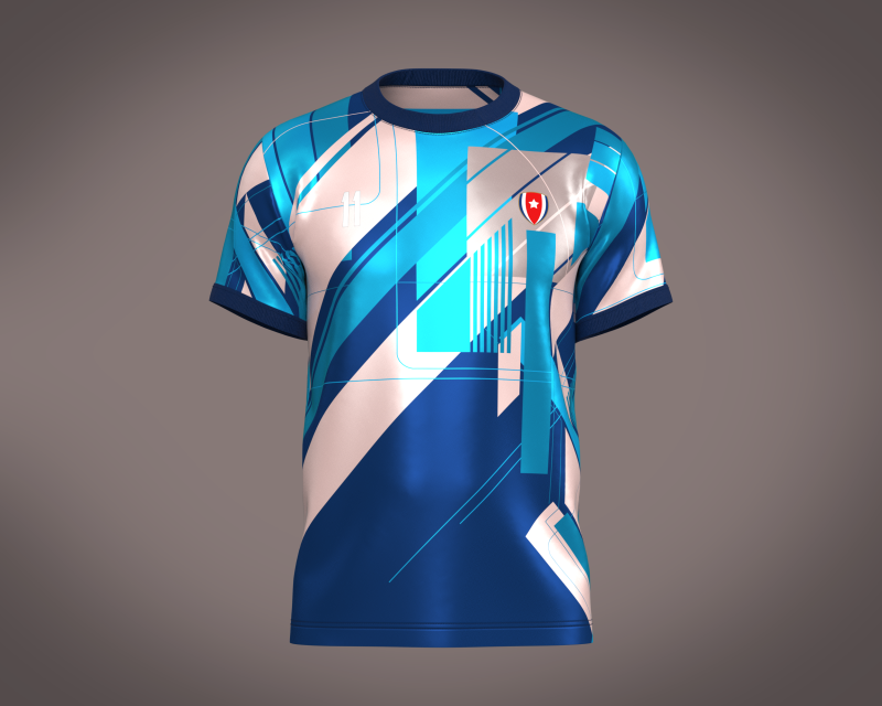 Soccer Football Blue color Jersey Player-11 3D Model .c4d .max .obj .3ds .fbx .stl .blend 