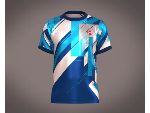 सॉकर फ़ुटबॉल नीले रंग की जर्सी प्लेयर-11 3D मॉडल