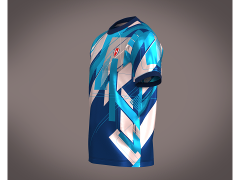 Soccer Football Blue color Jersey Player-11 3D Model