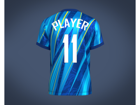 Soccer Football Blue Jersey Player-11 3D Model