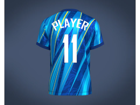 Soccer Football Blue Jersey Player-11 3D Model