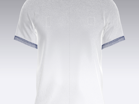 Soccer Football Blue with Merigold color Line Jersey Player-11 Model 3D