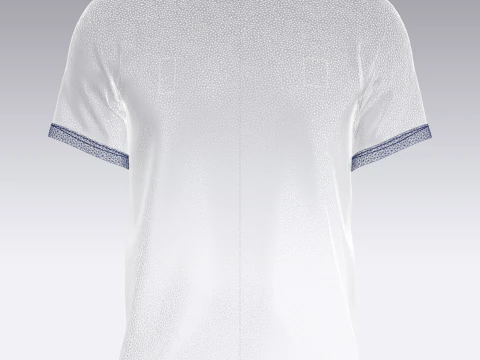 Soccer Football Blue with Merigold color Line Jersey Player-11 3D Model