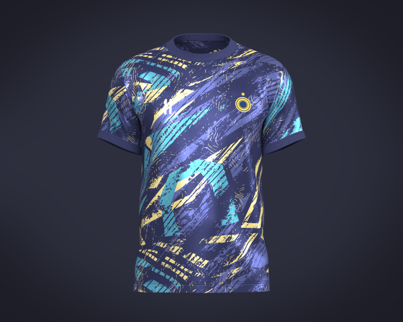 Soccer Football Blues with Golden Jersey Player-11 3D Model .c4d .max .obj .3ds .fbx .stl .blend 