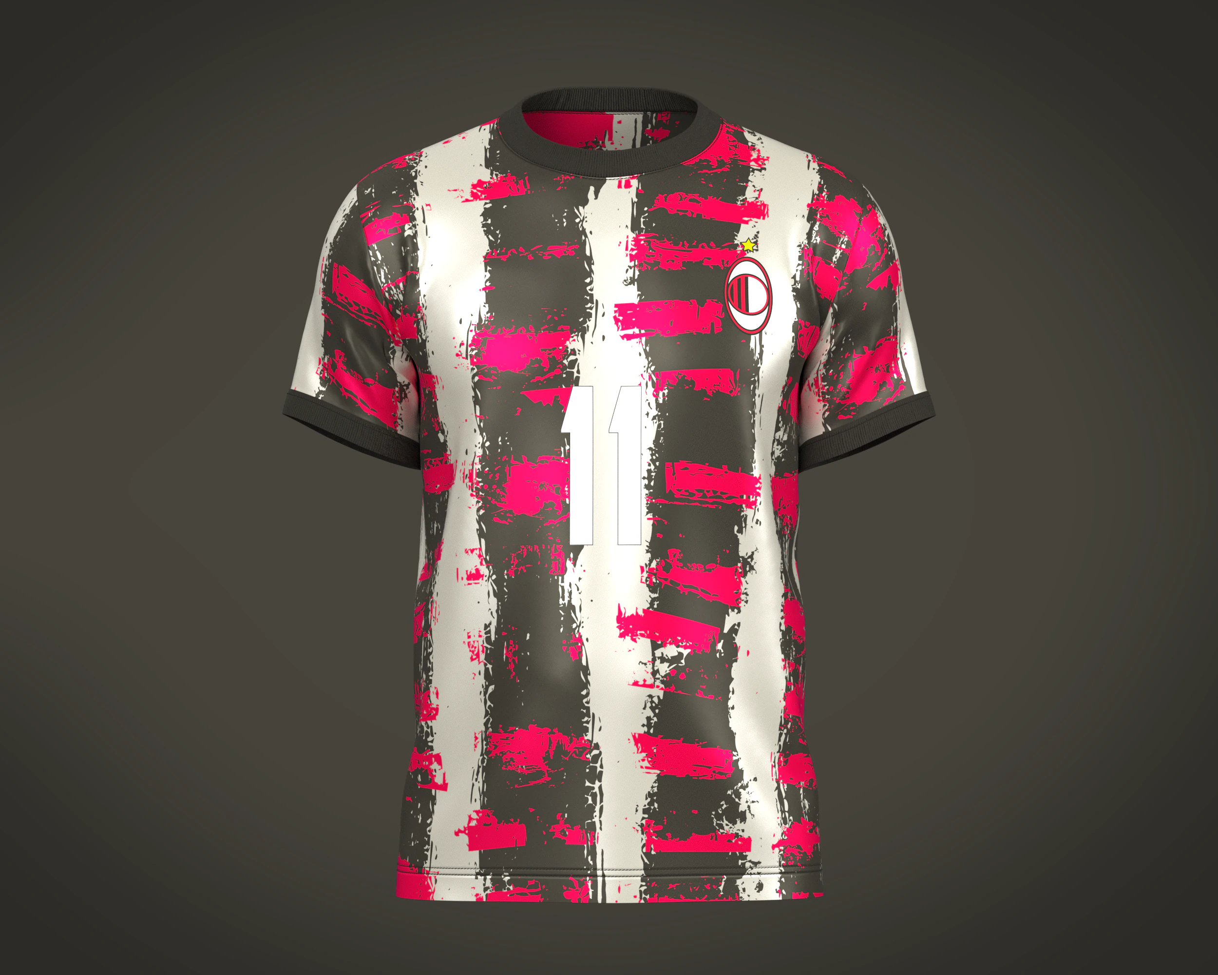 Soccer Football Brown with Mgenta Jersey Player-11 3D Model .c4d .max .obj .3ds .fbx .stl .blend
