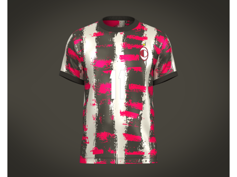Soccer Football Brown with Mgenta Jersey Player-11 3D Model