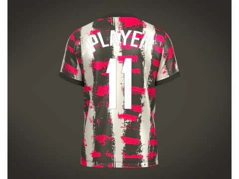 Soccer Football Brown with Mgenta Jersey Player-11 3D Model
