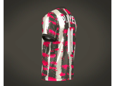 Soccer Football Brown with Mgenta Jersey Player-11 3D Model