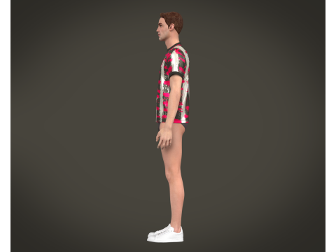Soccer Football Brown with Mgenta Jersey Player-11 3D Модель