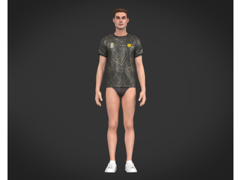 Soccer Football Jersey Player 11 3D Model