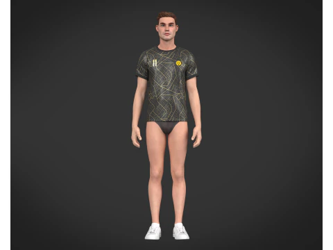 Soccer Football Jersey Player 11 3D Model