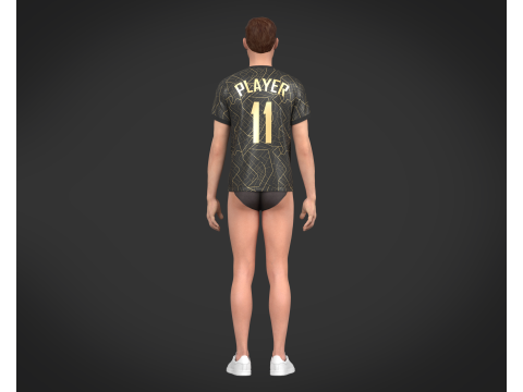 Soccer Football Jersey Player 11 3D Model