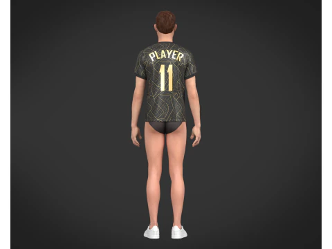 Soccer Football Jersey Player 11 3D Model