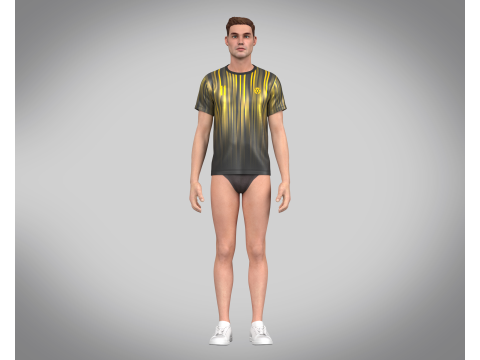 Soccer Football Jersey Player-11 Modelo 3D