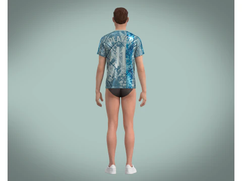 Soccer Football Jersey Player-11 V2 3D Model
