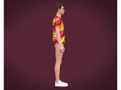 Soccer Football Magenta and Yellow Jersey Player-11 Modelo 3D