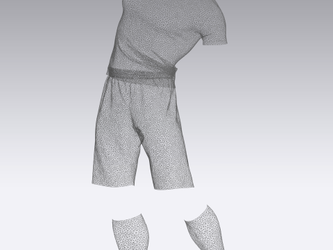 Soccer Football Sports Jersey-09 Styles Pack Modello 3D