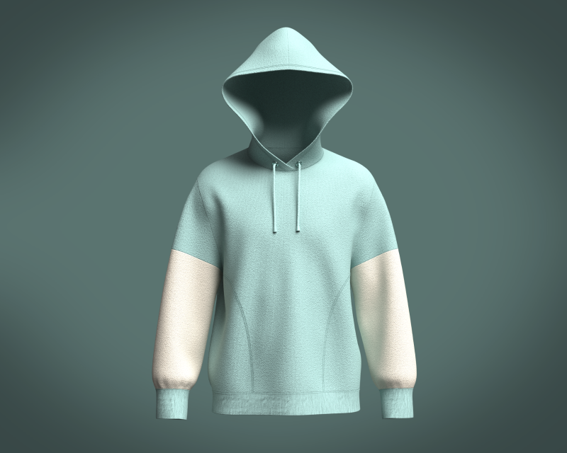 Men Two Color Hoodie Modelo 3D .c4d .max .obj .3ds .fbx .stl .blend 