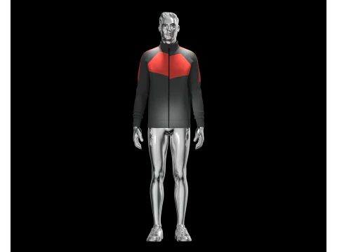 Men Knit Jacket 3D Model