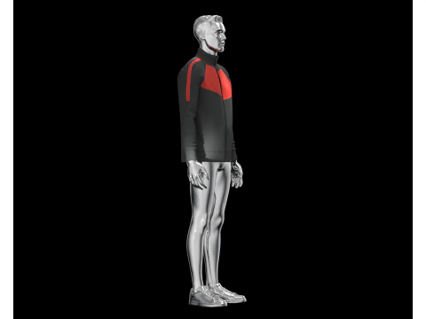 Men Knit Jacket 3D Model