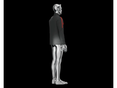 Men Knit Jacket 3D Model