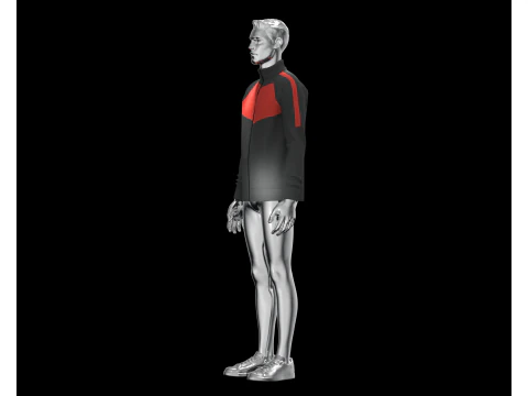 Men Knit Jacket 3D Model